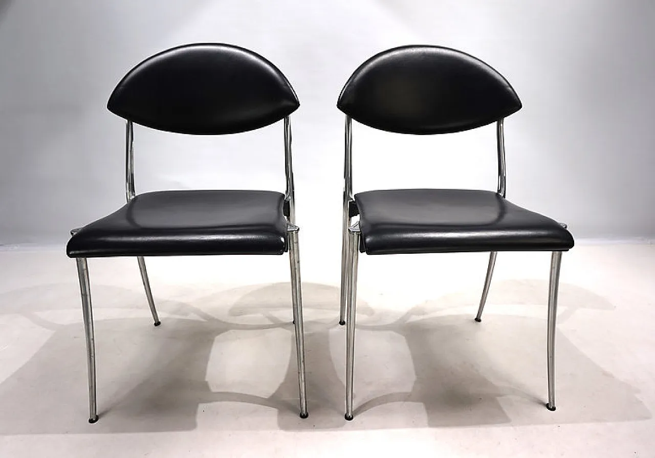 4 Coro dining chairs by Luigi Origlia, 1980s 7