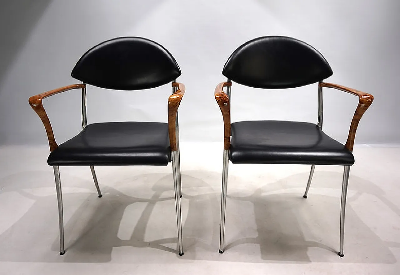 4 Coro dining chairs by Luigi Origlia, 1980s 8
