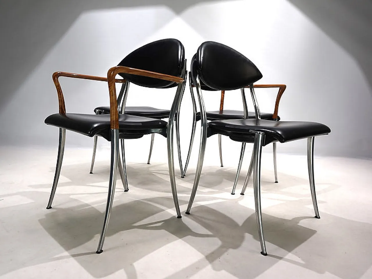 4 Coro dining chairs by Luigi Origlia, 1980s 12