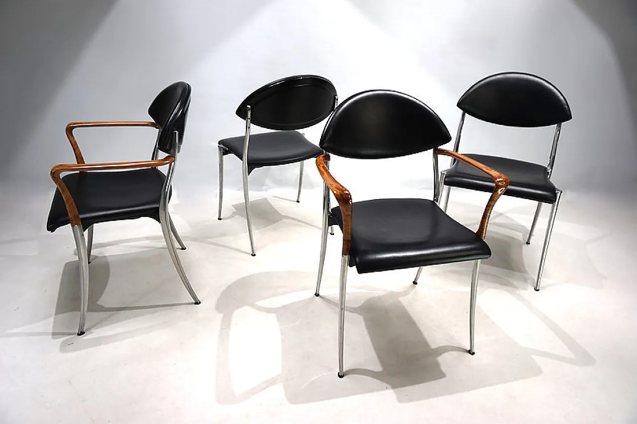 4 Coro dining chairs by Luigi Origlia, 1980s 14