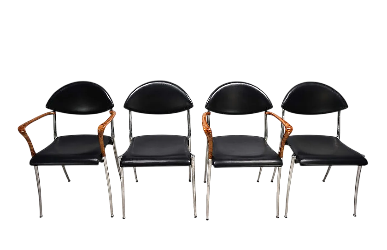 4 Coro dining chairs by Luigi Origlia, 1980s 16
