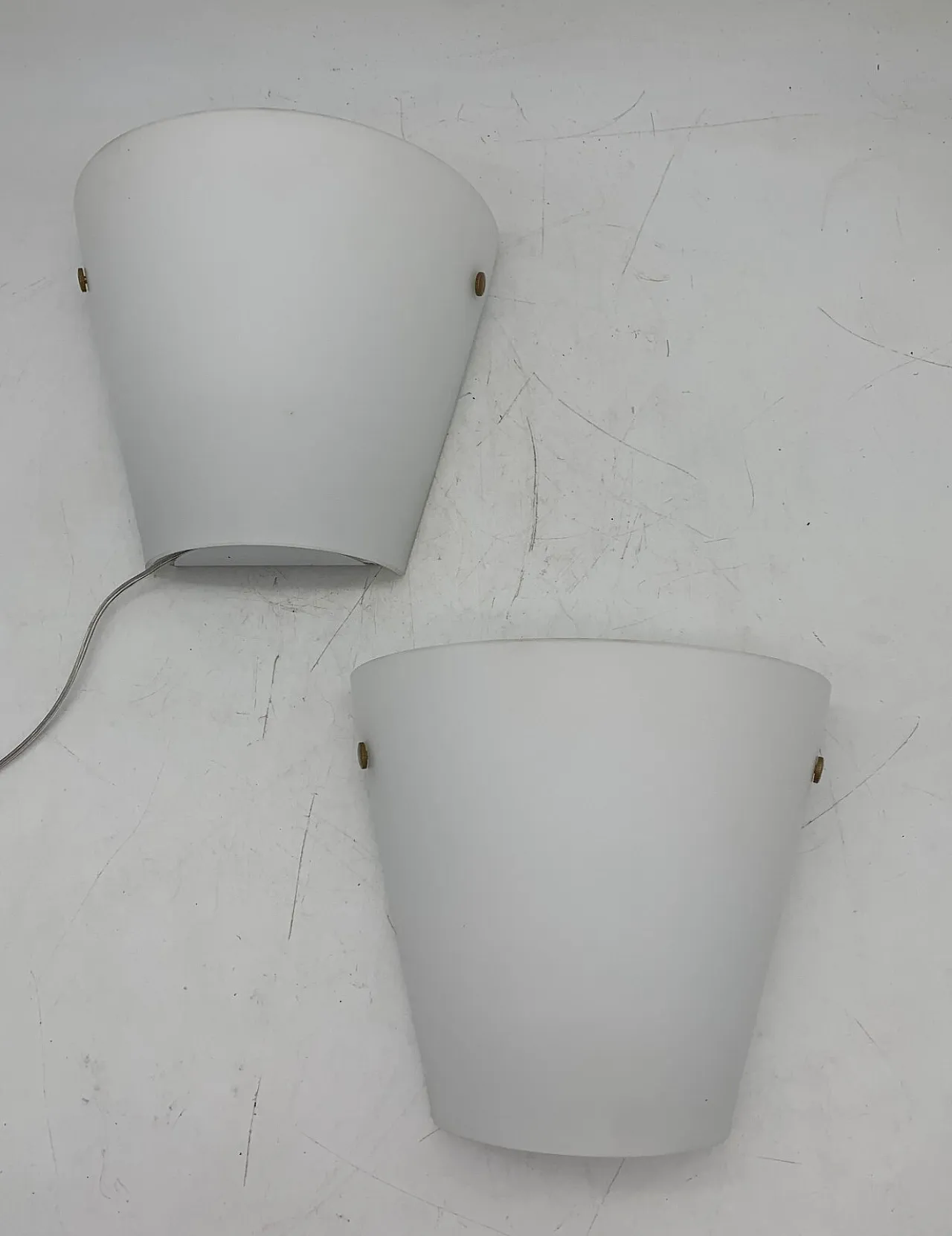 Coppia di applique in vetro, anni '60 5