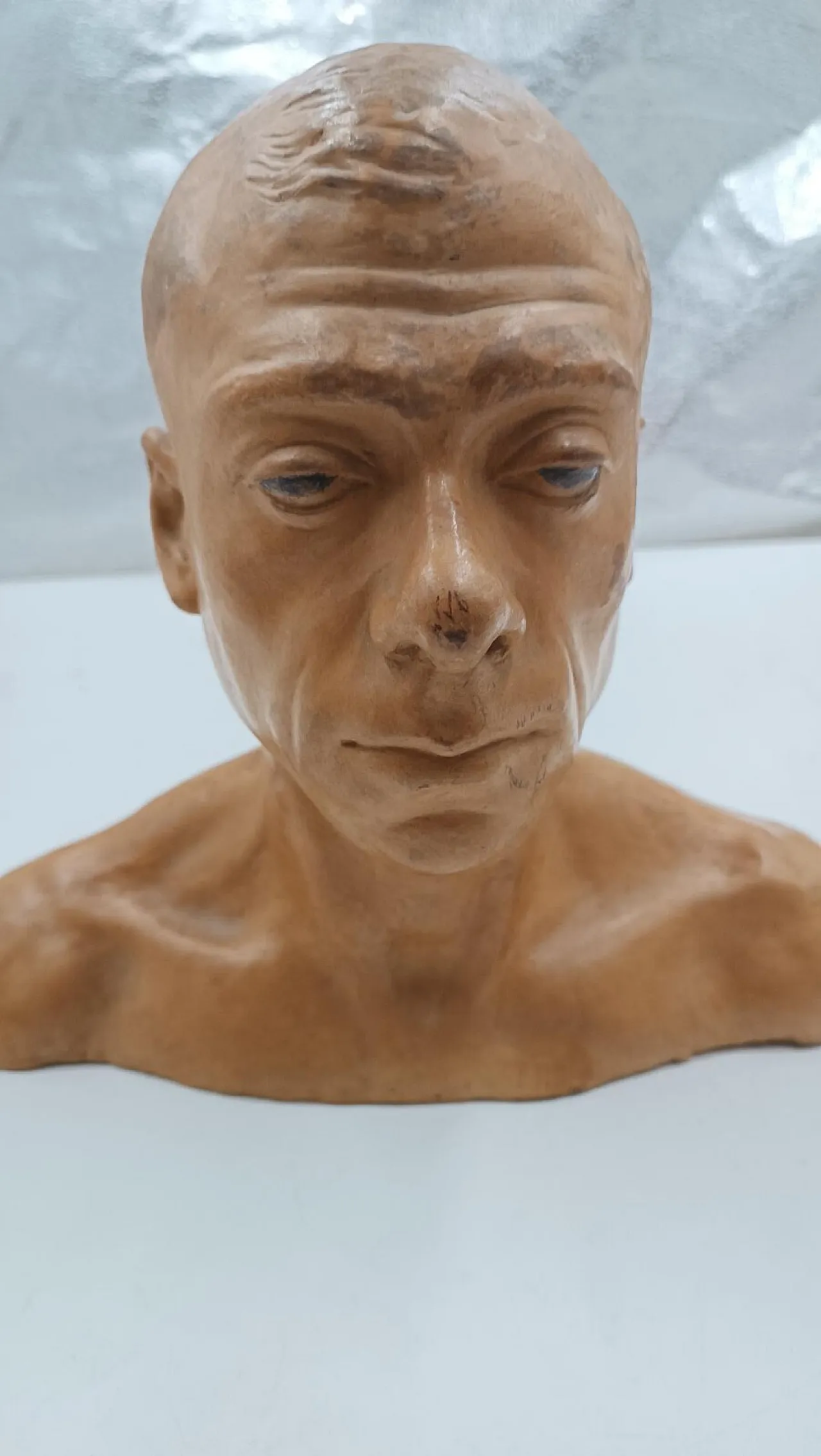 Ritratto virile di Vincenzo Cesarino, scultura mezzo busto, anni '40 3