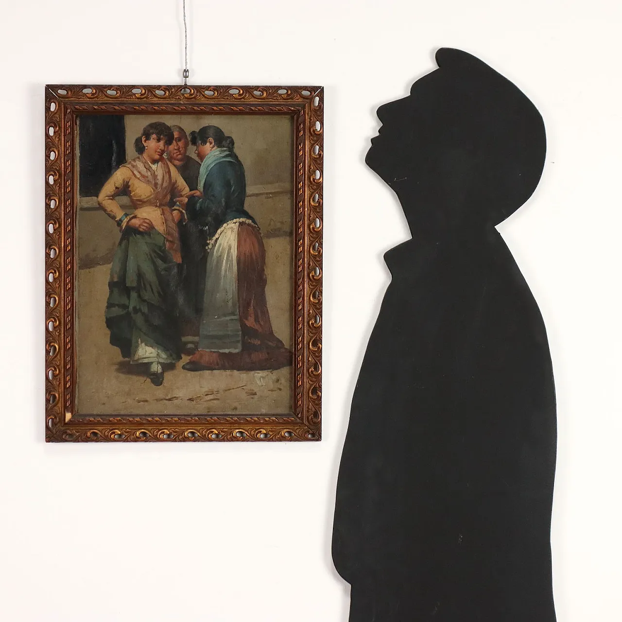 Tre Figure Femminili, olio su tela, '800 2