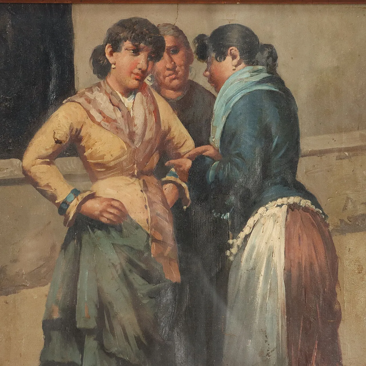 Tre Figure Femminili, olio su tela, '800 3