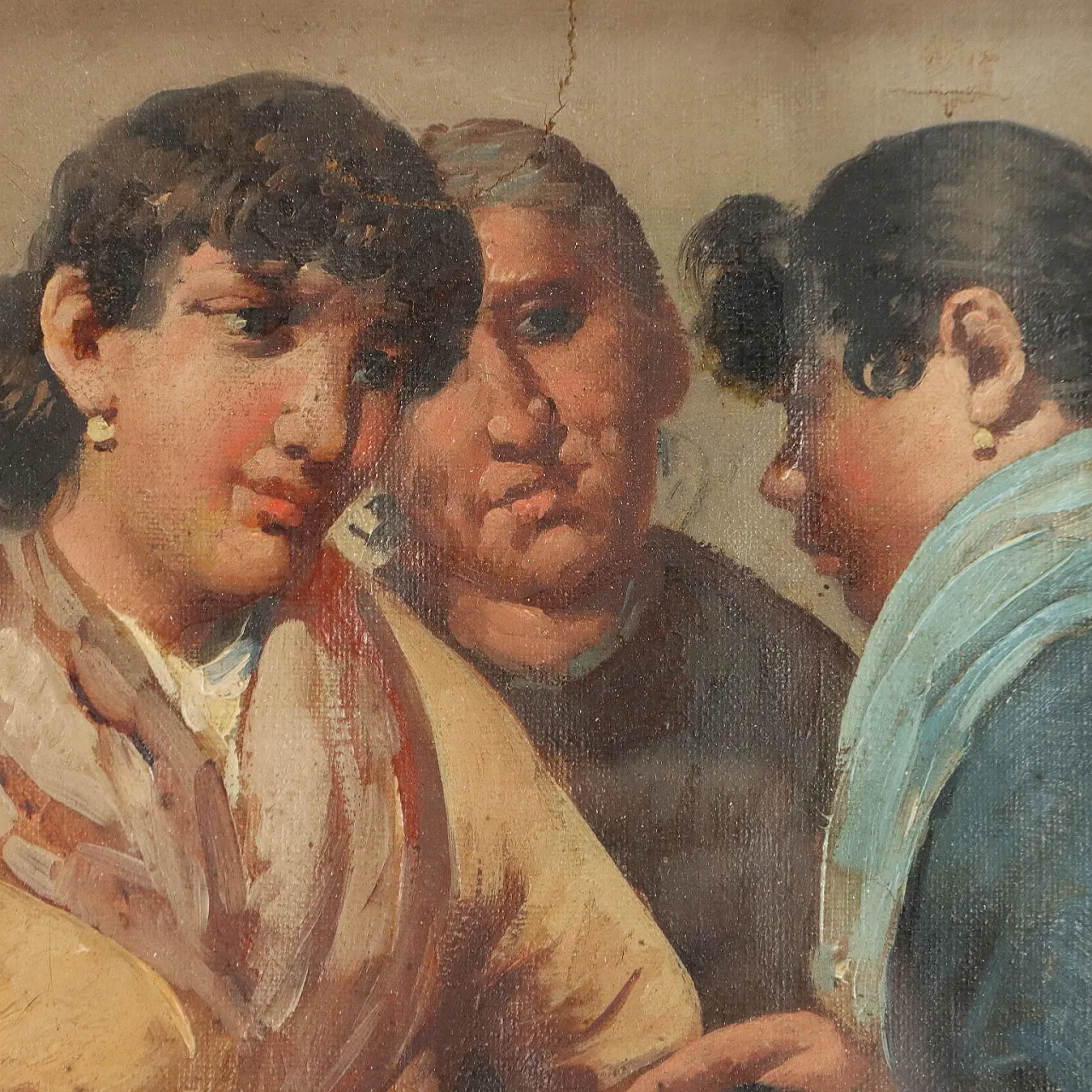 Tre Figure Femminili, olio su tela, '800 4