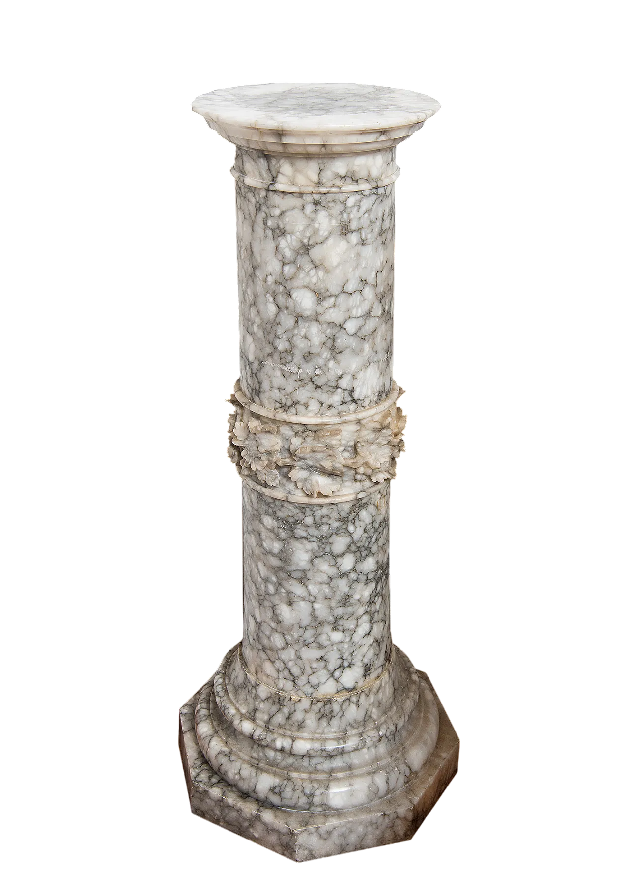 Roman column in flowery alabaster, 19th century 5