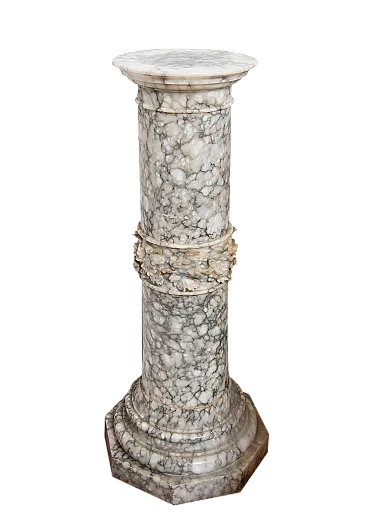 Roman column in flowery alabaster, 19th century