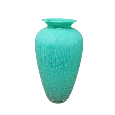 Handcrafted Green Vase by V.A.M. In Murano Glass, 1970s