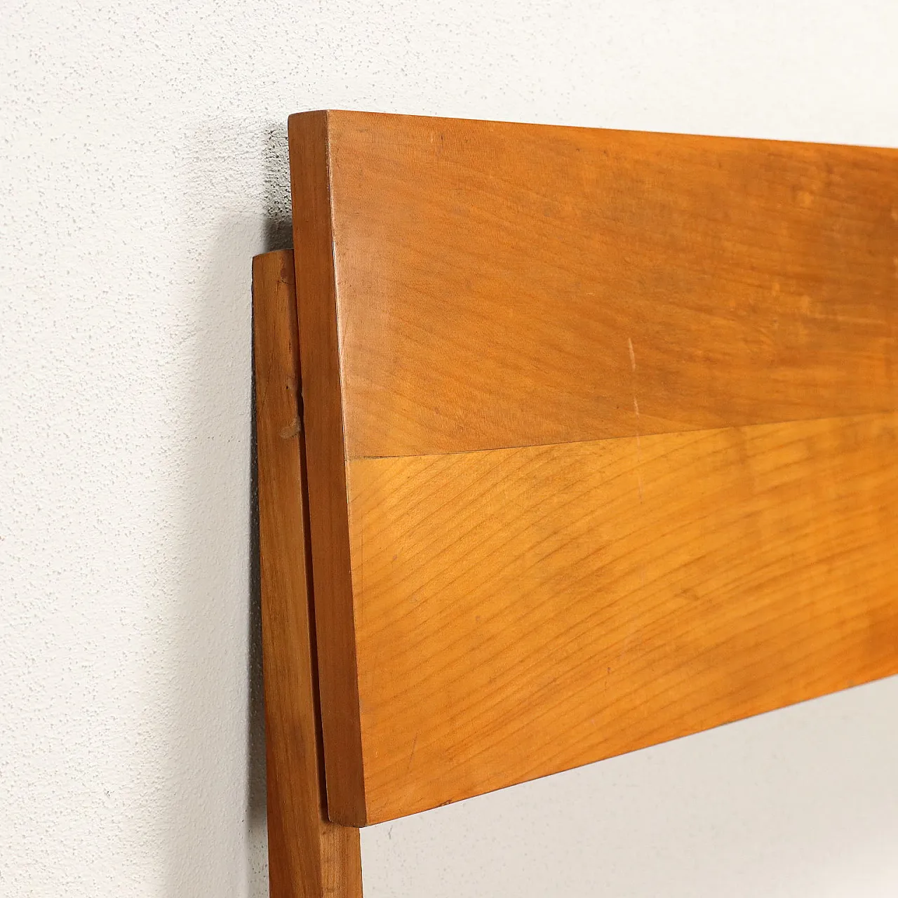 Letto singolo in legno impiallacciato frassino, anni '50 3