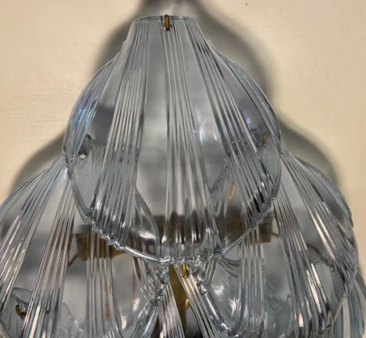 Large Lilac Shell Murano Glass Chandelier, 1970s 4