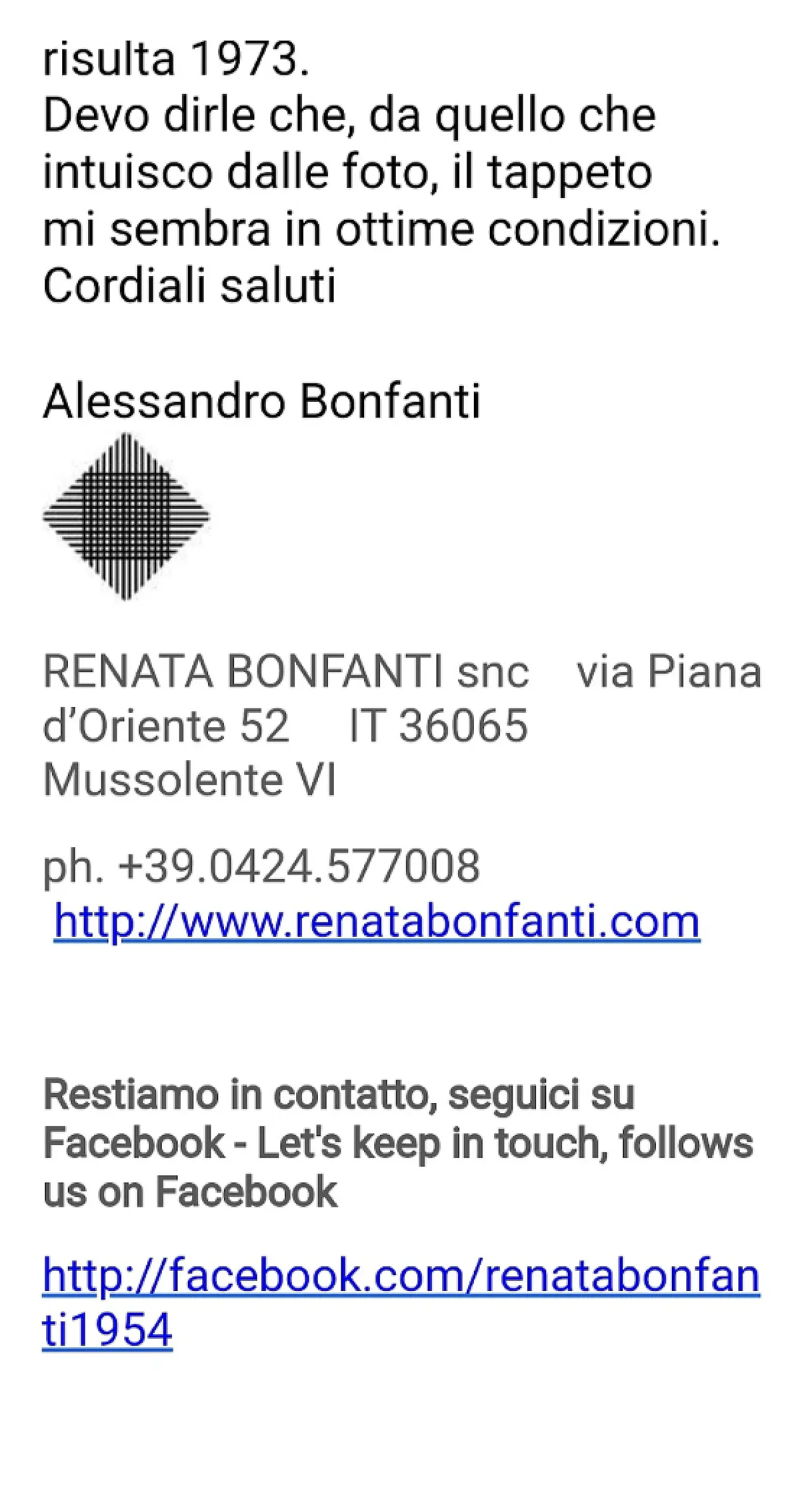 Versilia model carpet by Renata Bonfanti year 1973 10