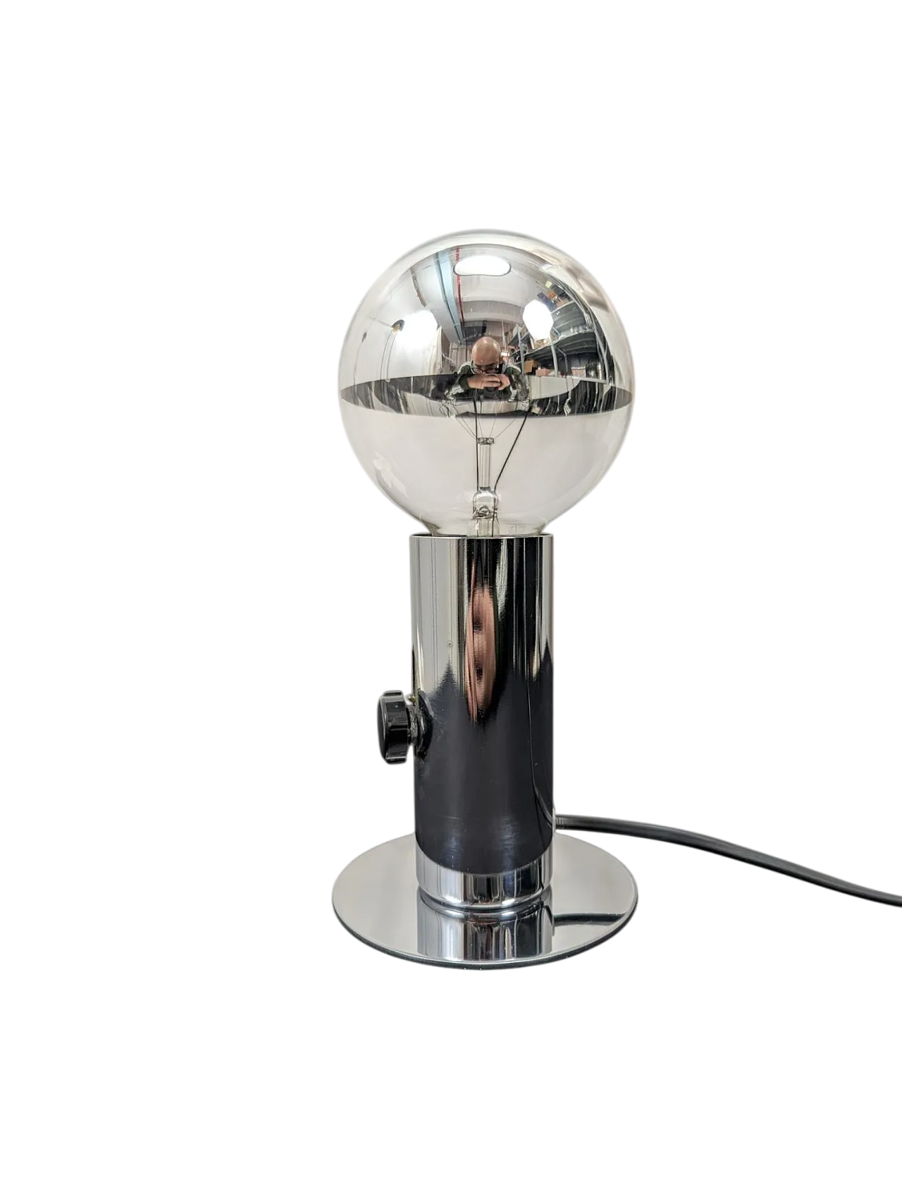 Style steel table lamp, 1970s 8