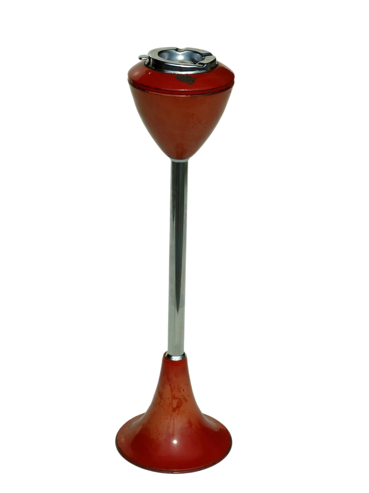 Posacenere Mid-Century rosso, anni '50 5