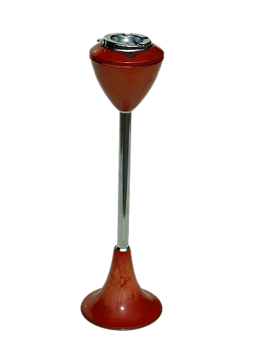 Posacenere Mid-Century rosso, anni '50