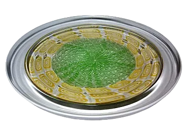 Piatto in vetro di Murano di Paolo Crepax, anni '80