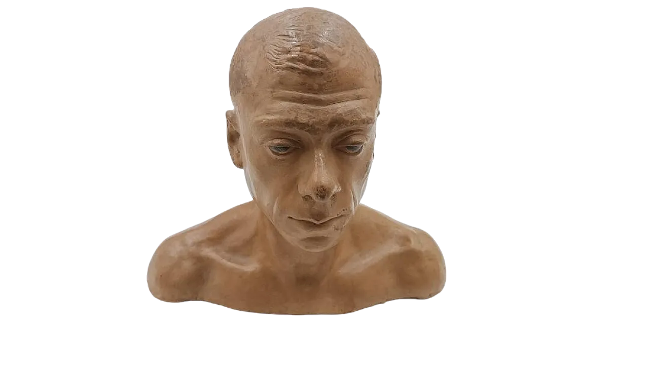 Ritratto virile di Vincenzo Cesarino, scultura mezzo busto, anni '40 14