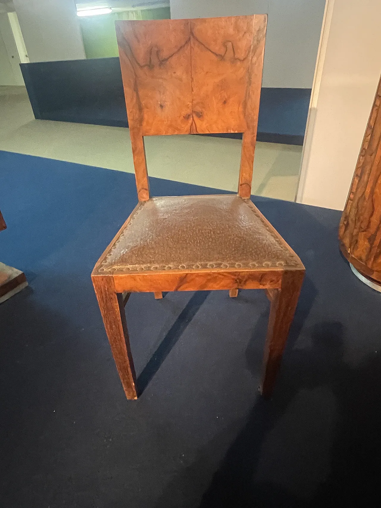 Sala da pranzo originale in radica di pioppo, anni '30 10