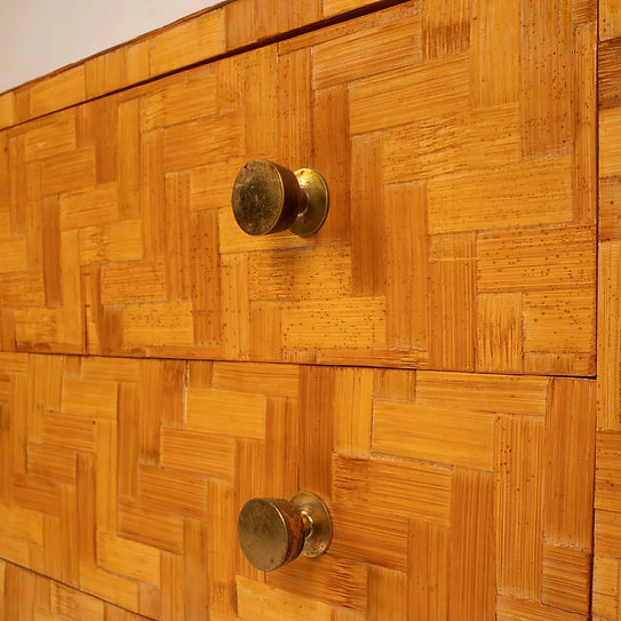 Pressed bamboo chest of drawers by Vivai Del Sud, 1970s 2