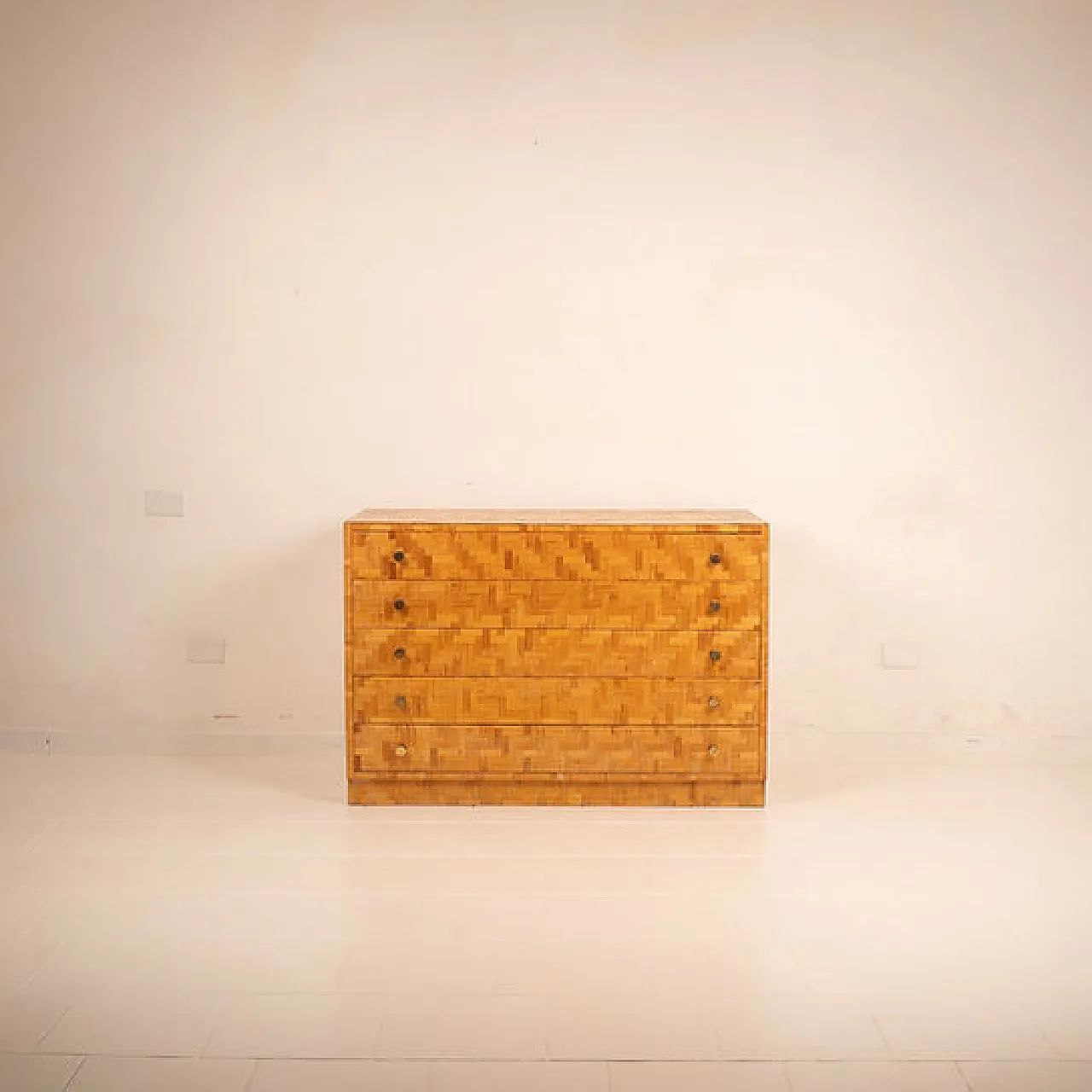 Pressed bamboo chest of drawers by Vivai Del Sud, 1970s 7