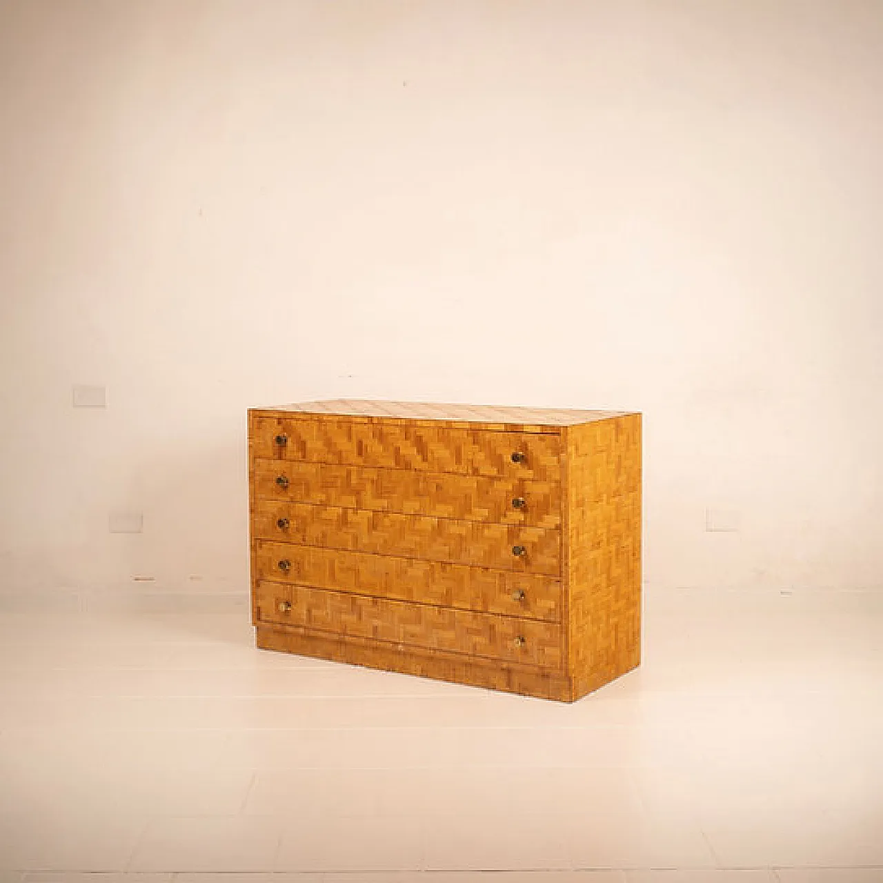 Pressed bamboo chest of drawers by Vivai Del Sud, 1970s 11