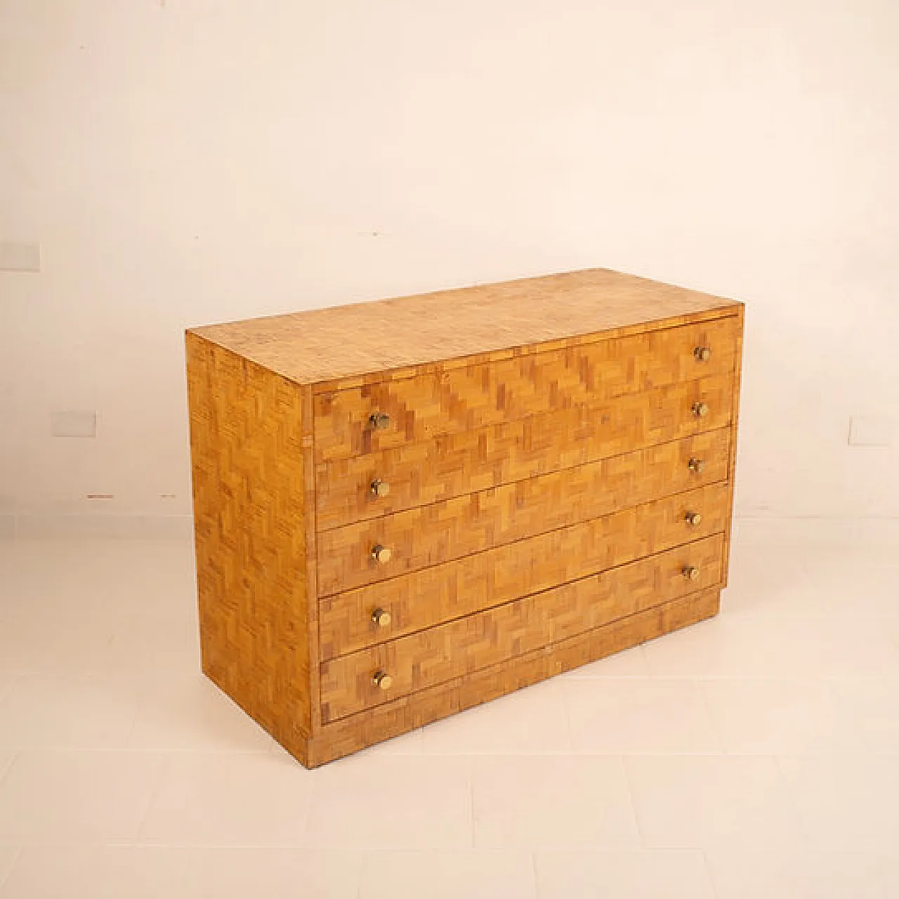 Pressed bamboo chest of drawers by Vivai Del Sud, 1970s 12