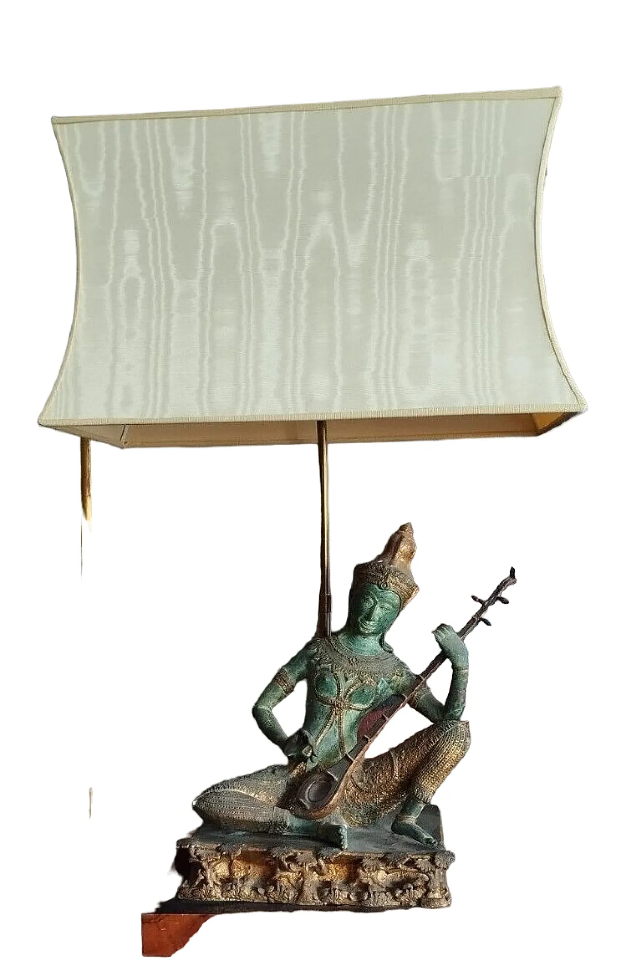 Musician Prince Thay's lamp in wood and metal, 1970s 1