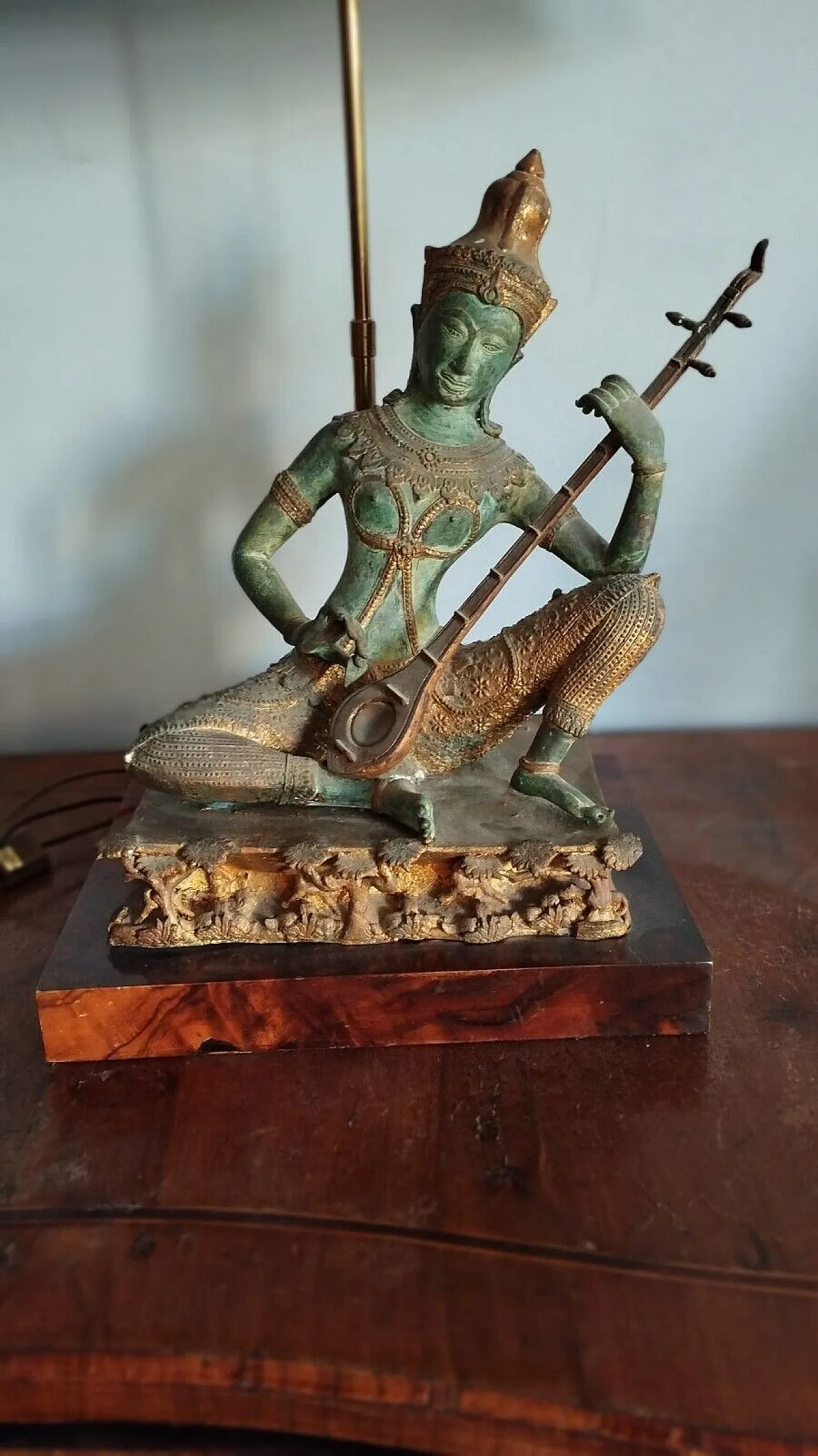 Musician Prince Thay's lamp in wood and metal, 1970s 2