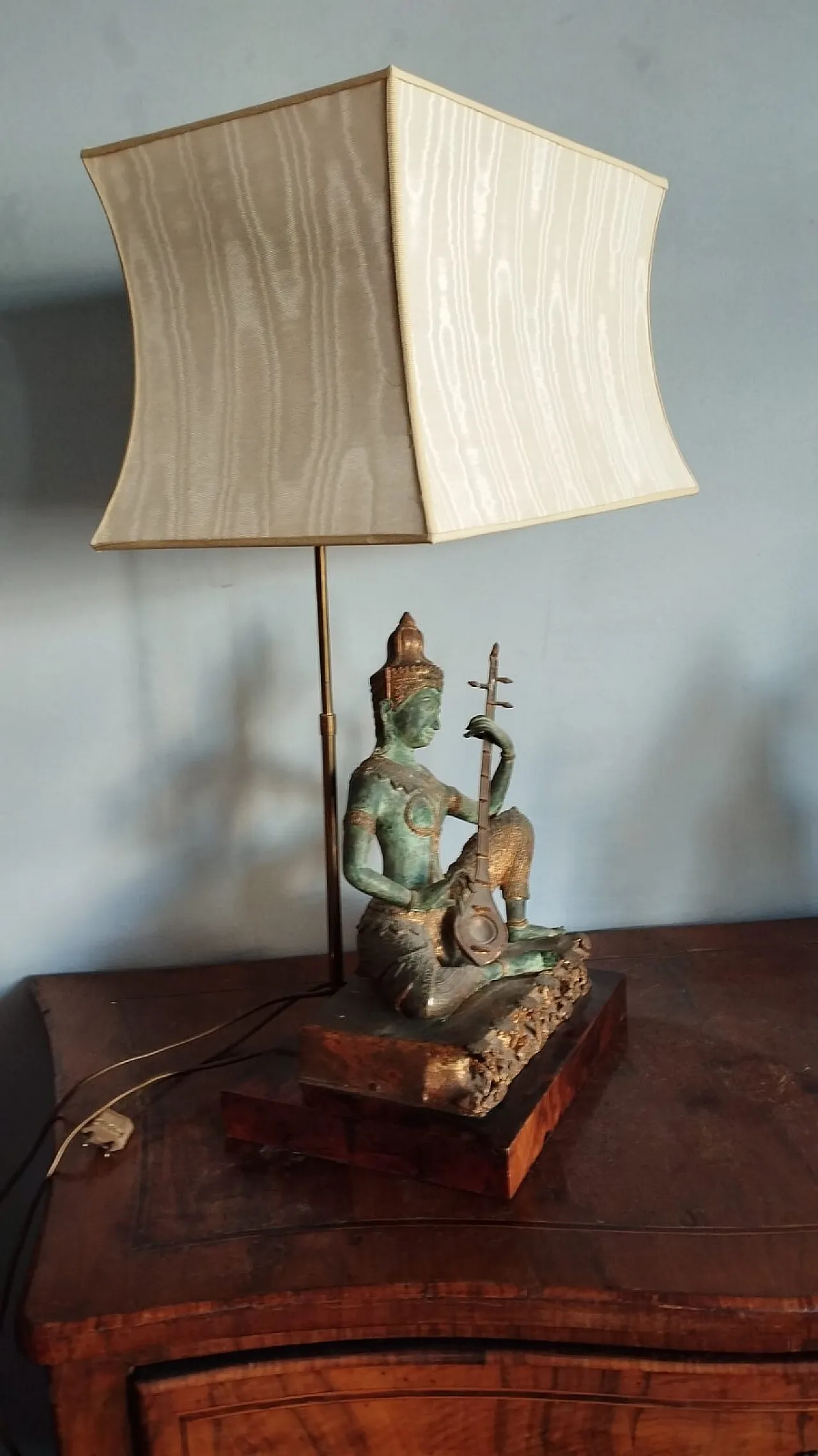 Musician Prince Thay's lamp in wood and metal, 1970s 11