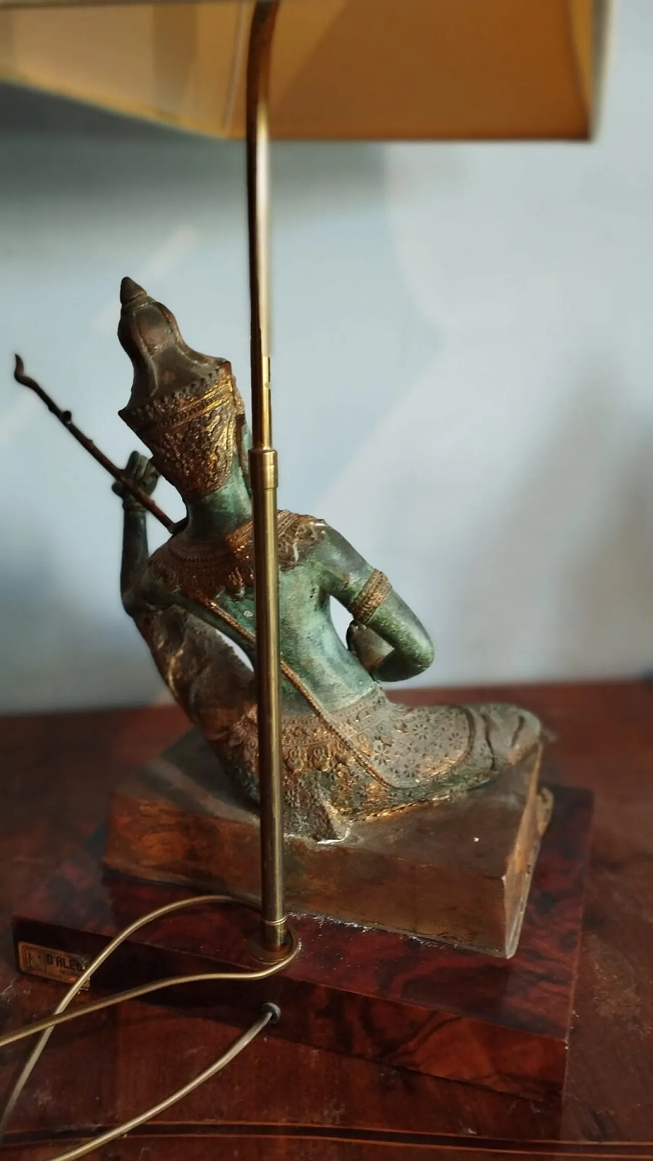 Musician Prince Thay's lamp in wood and metal, 1970s 12