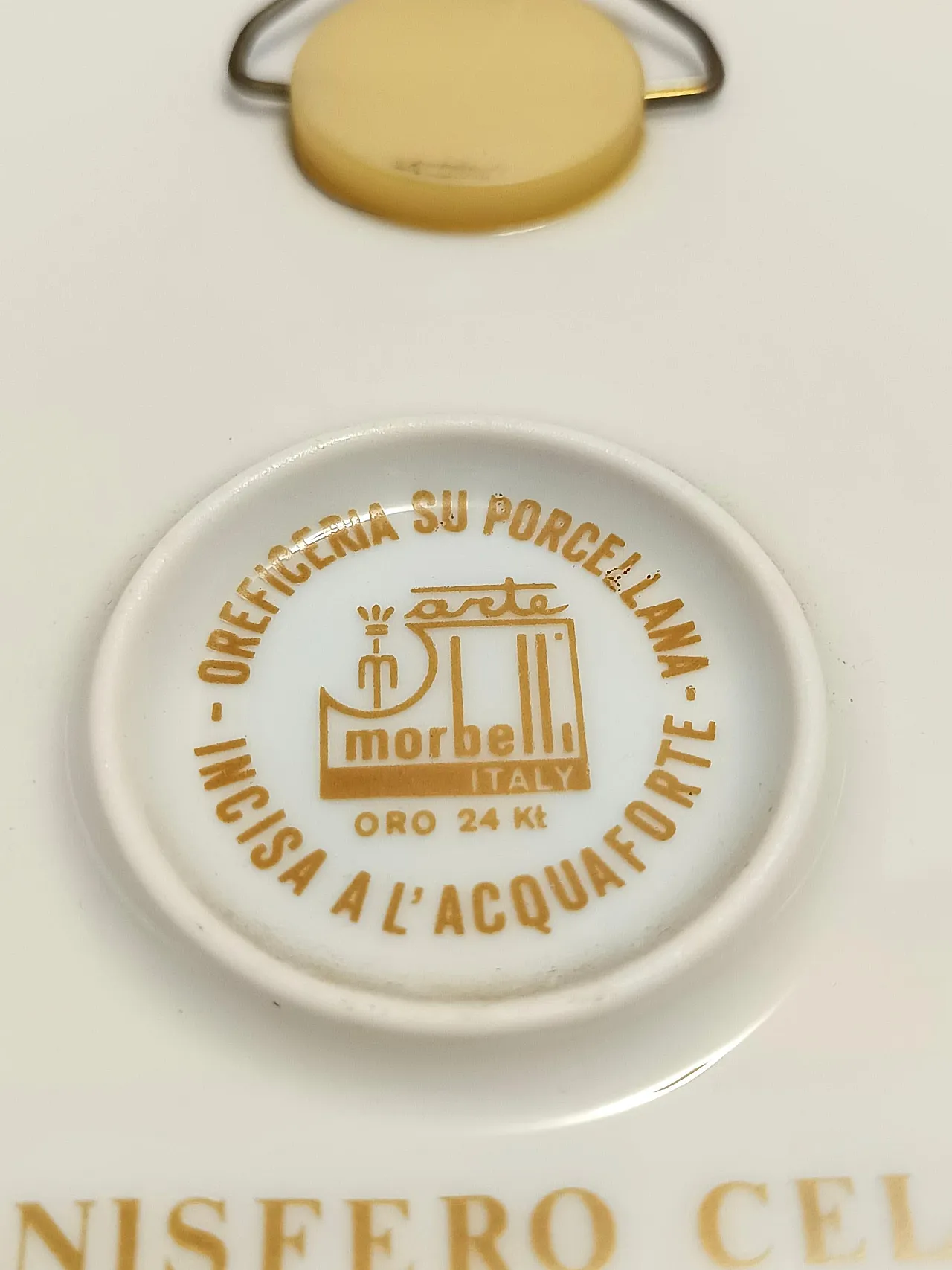 Morbelli 24k Gold and White Porcelain Wall Plate "Planisfero Celeste", Italy 5