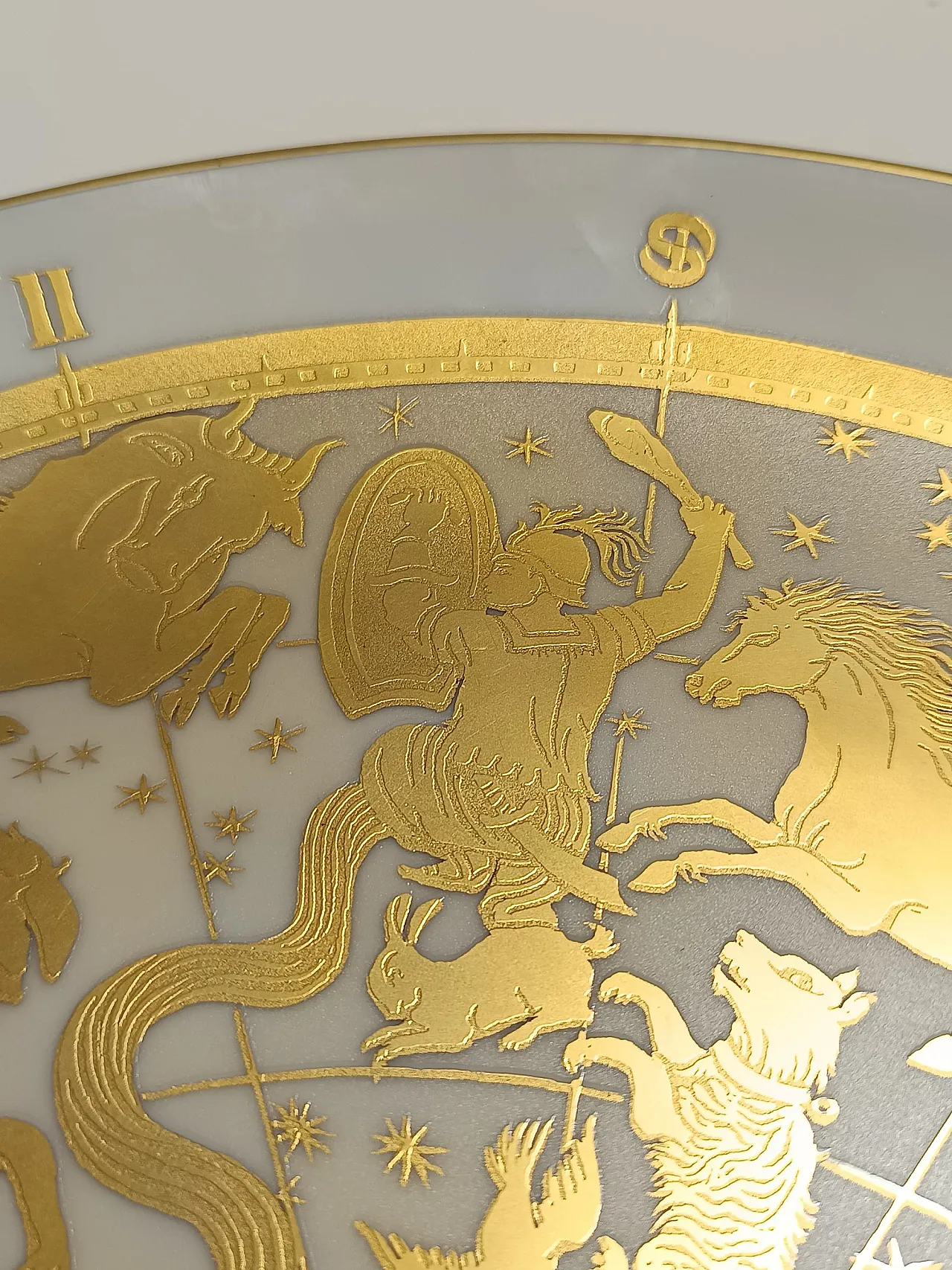Morbelli 24k Gold and White Porcelain Wall Plate "Planisfero Celeste", Italy 11