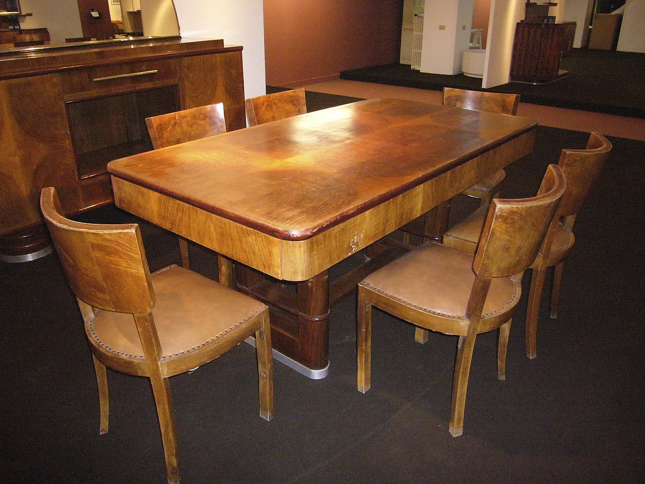 Sala da pranzo originale anni '30 in radica 1