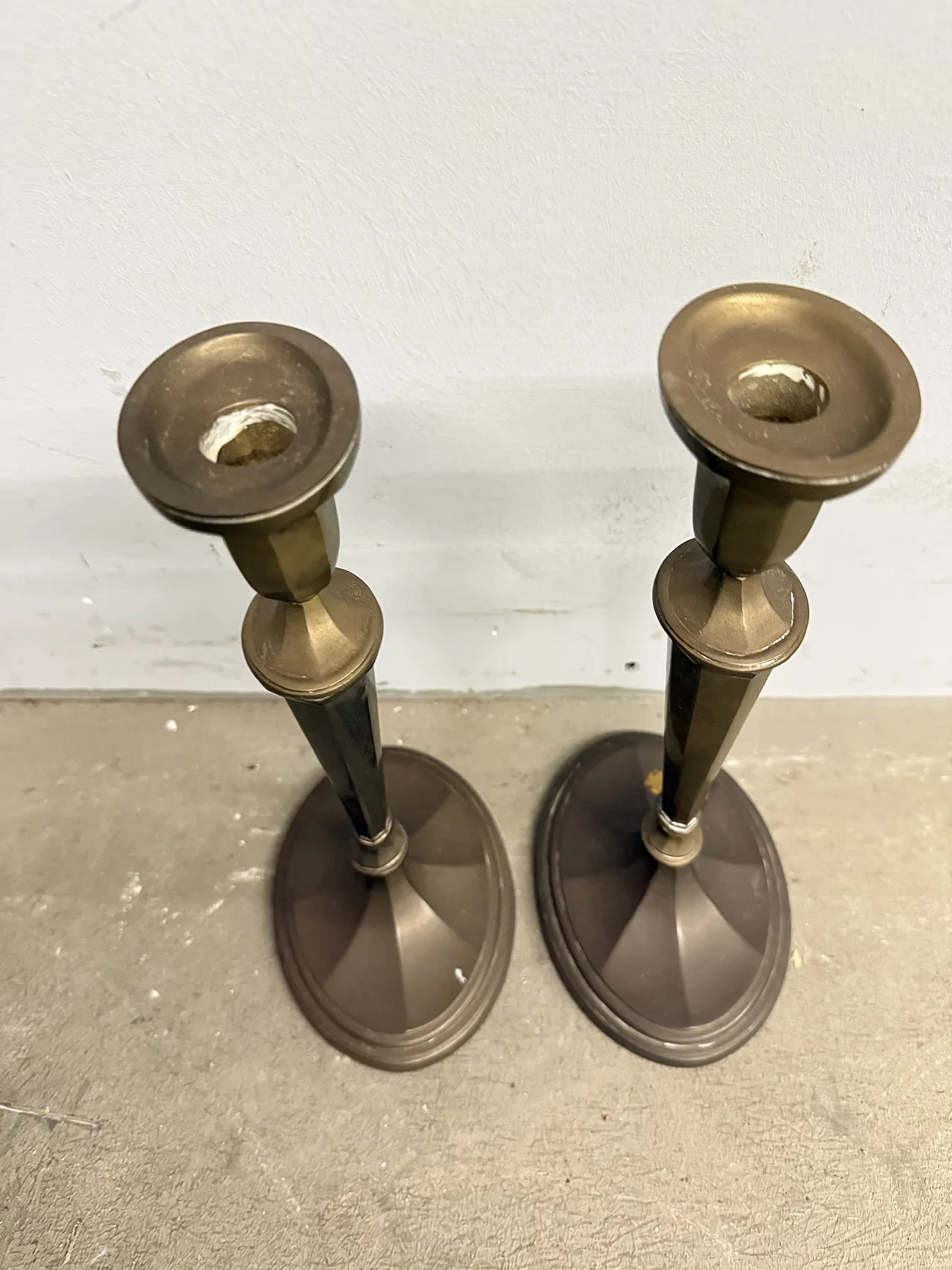 Pair of candelabra candles, Art Decò in bronze, 1940 3