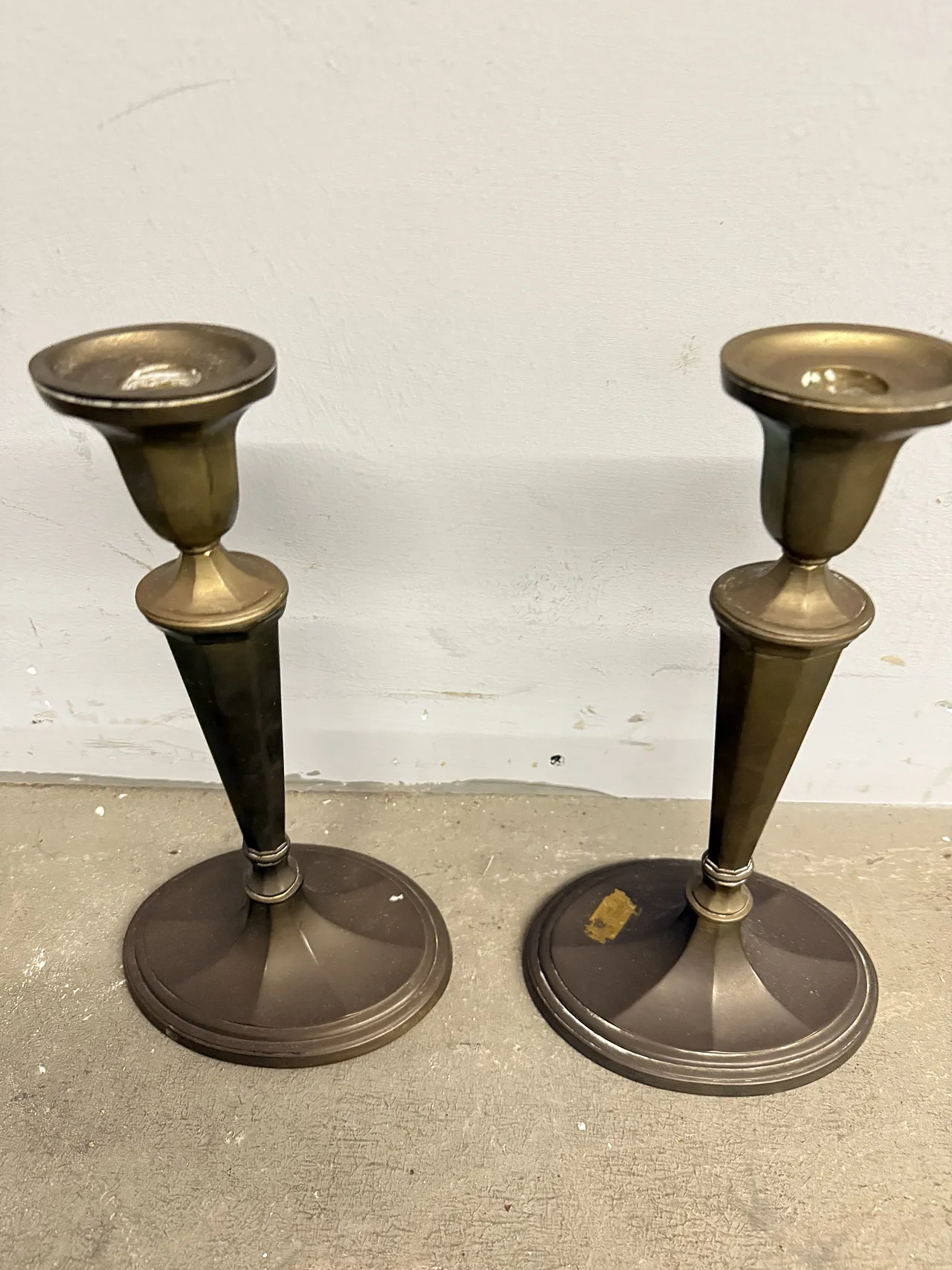 Pair of candelabra candles, Art Decò in bronze, 1940 5