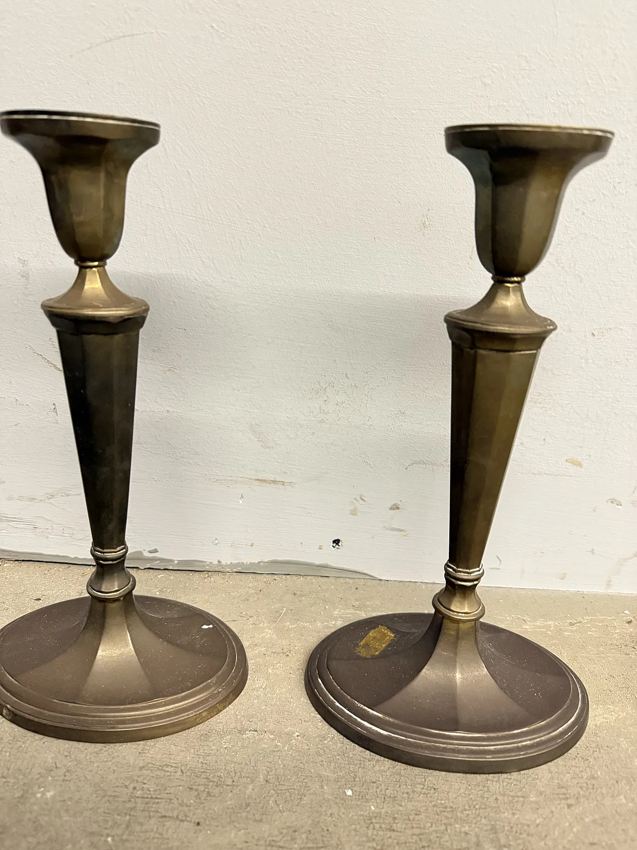 Pair of candelabra candles, Art Decò in bronze, 1940 6