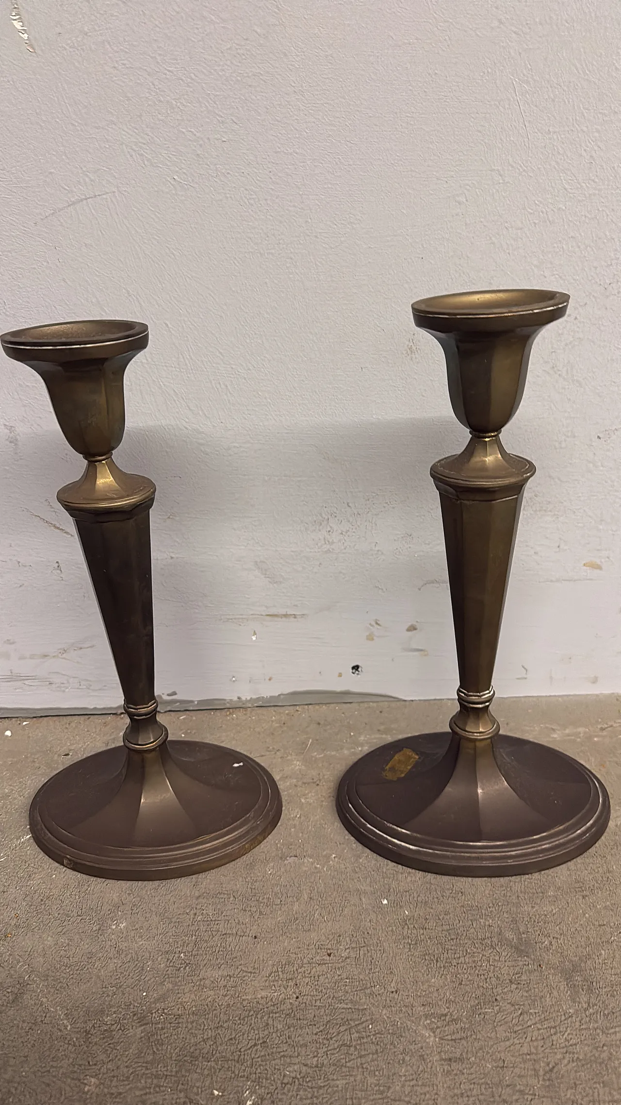 Pair of candelabra candles, Art Decò in bronze, 1940 7