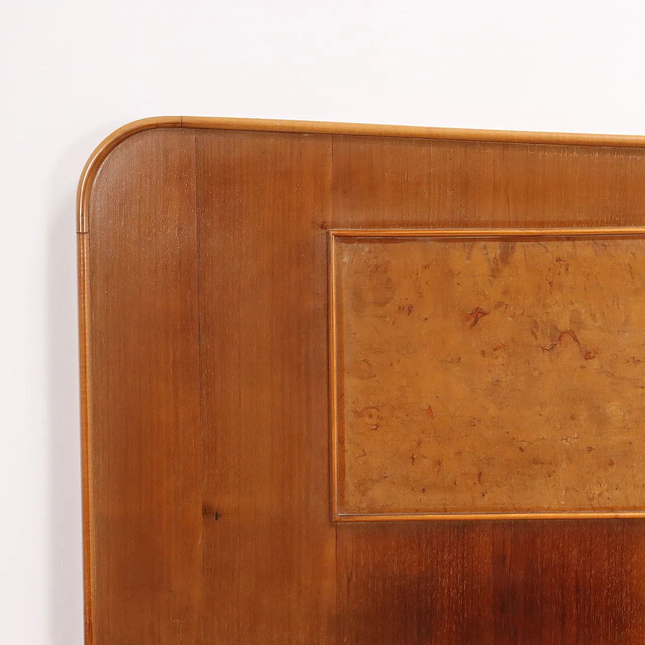 Letto in radica di noce impiallacciato, metà '900 3