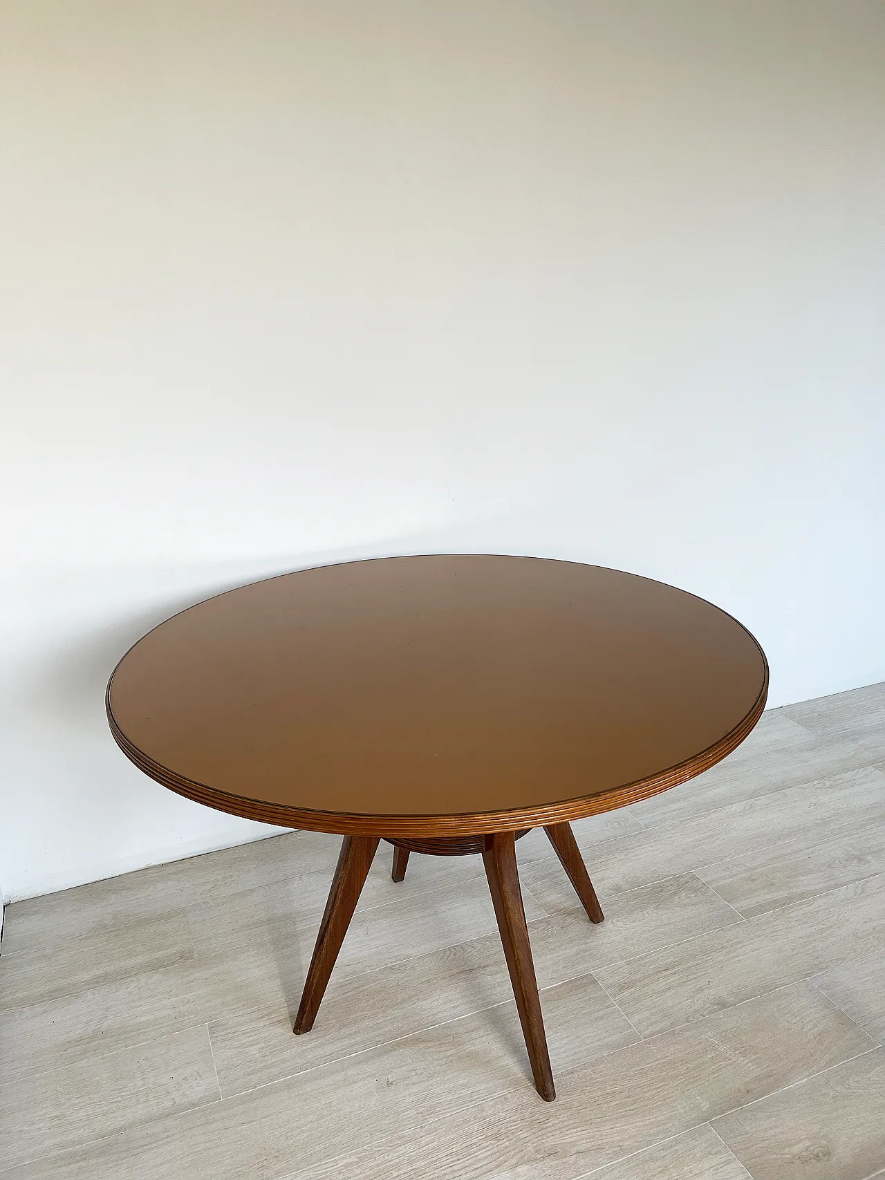 Tavolo da pranzo Cantu con top di vetro, anni '50 6