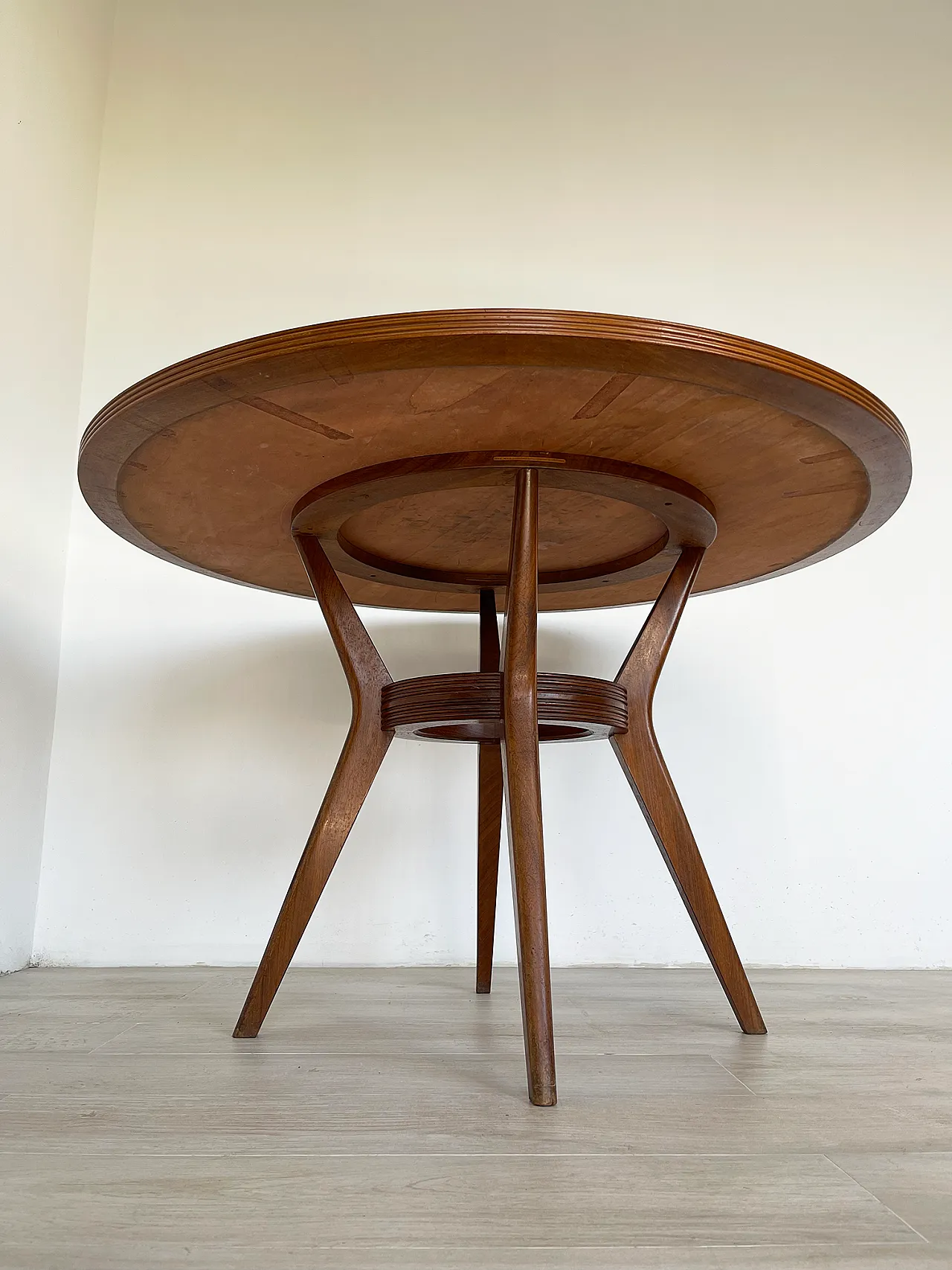 Tavolo da pranzo Cantu con top di vetro, anni '50 7