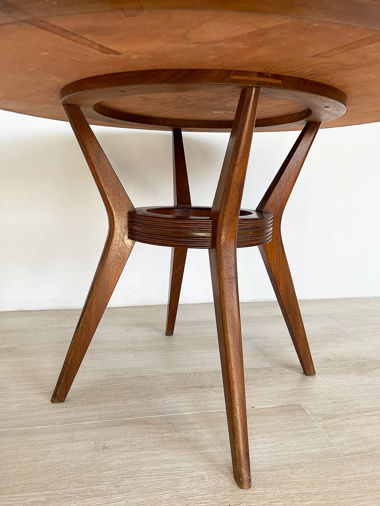 Tavolo da pranzo Cantu con top di vetro, anni '50 8