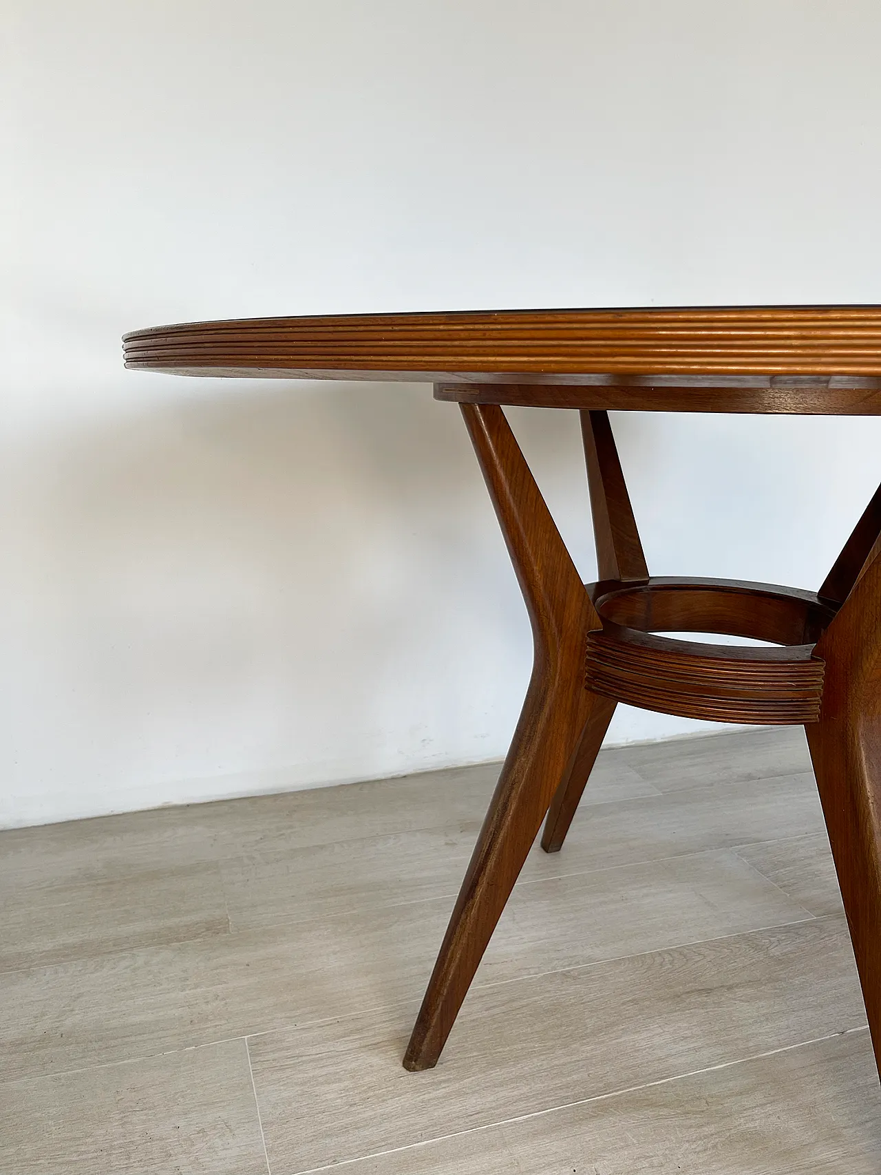 Tavolo da pranzo Cantu con top di vetro, anni '50 16