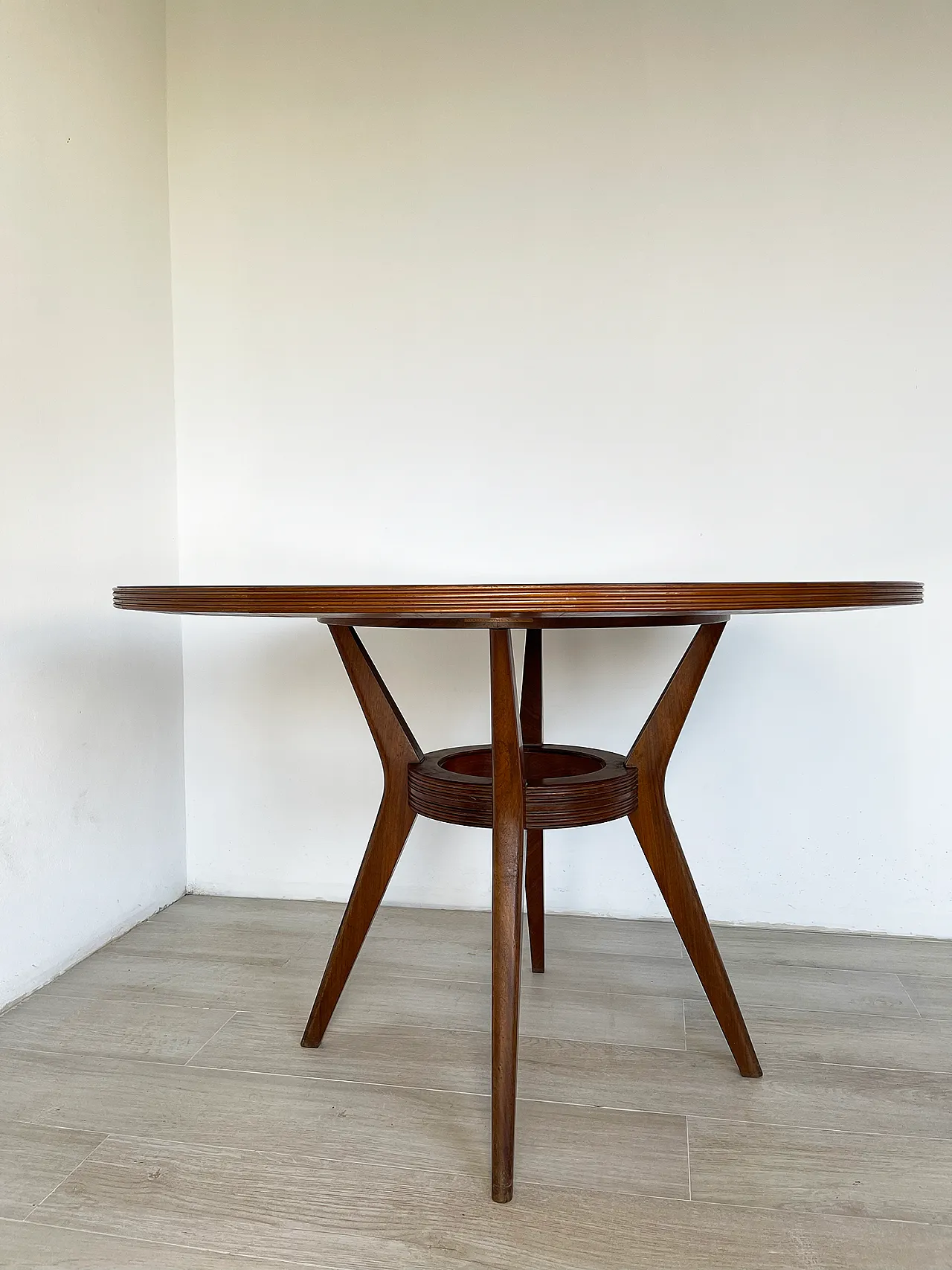 Tavolo da pranzo Cantu con top di vetro, anni '50 22