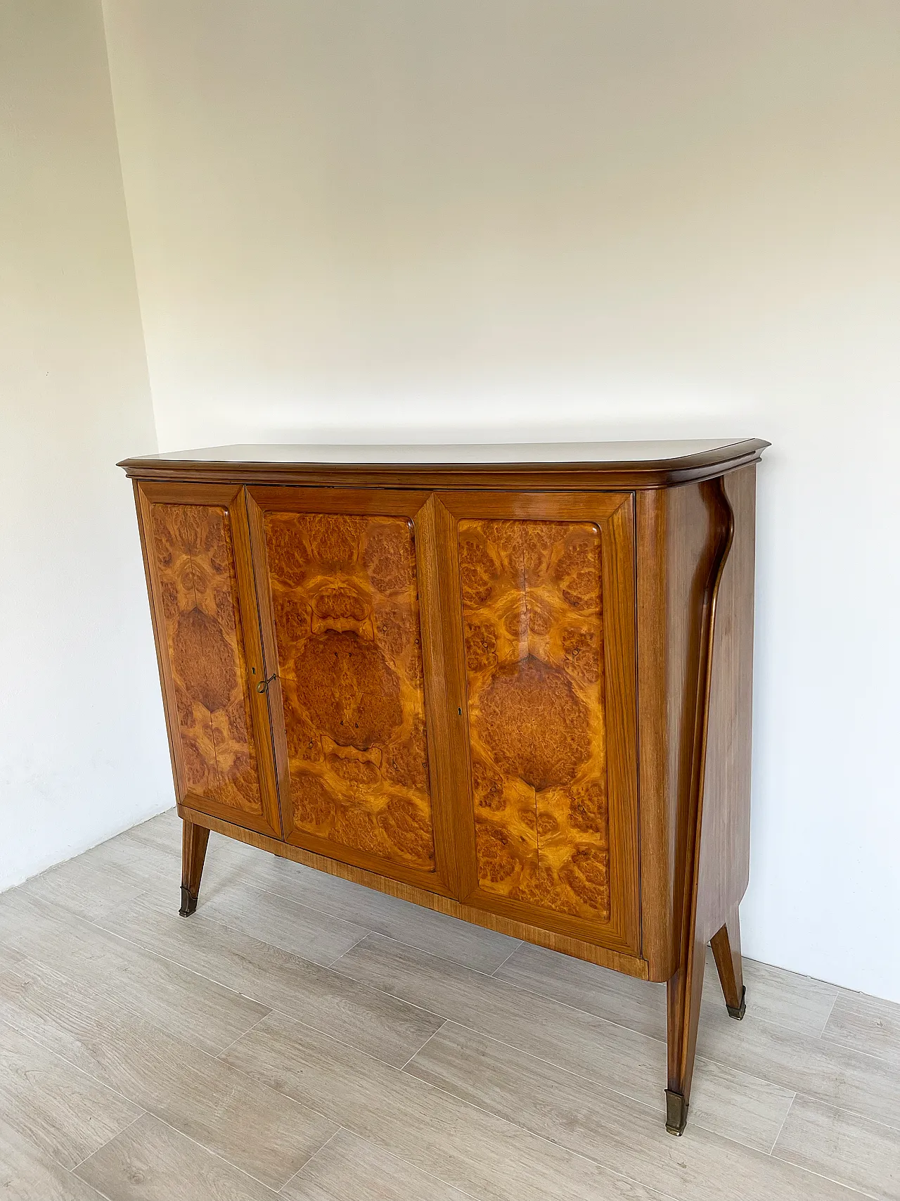 Mid-century Cantu burl walnut by AB Vighizzolo mobili , 60s 5