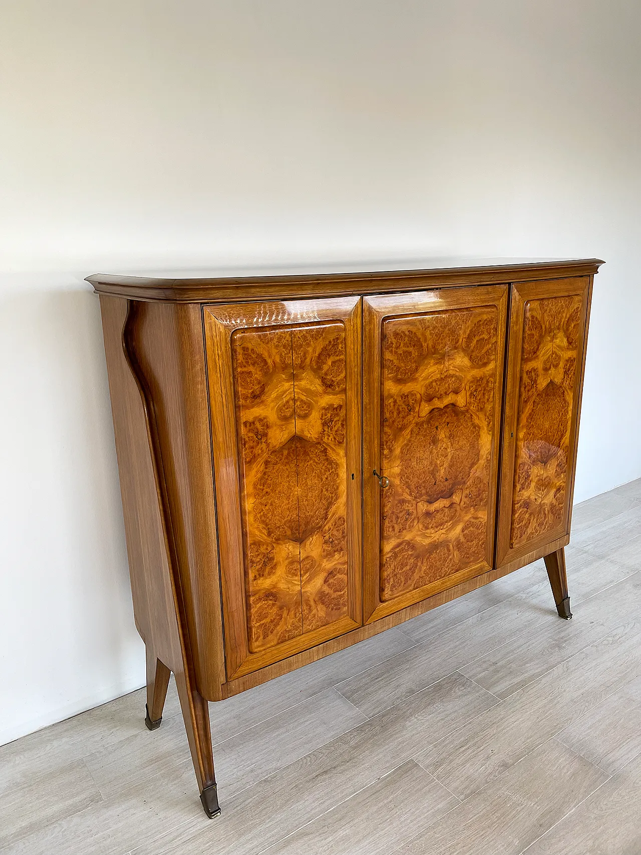 Mid-century Cantu burl walnut by AB Vighizzolo mobili , 60s 6