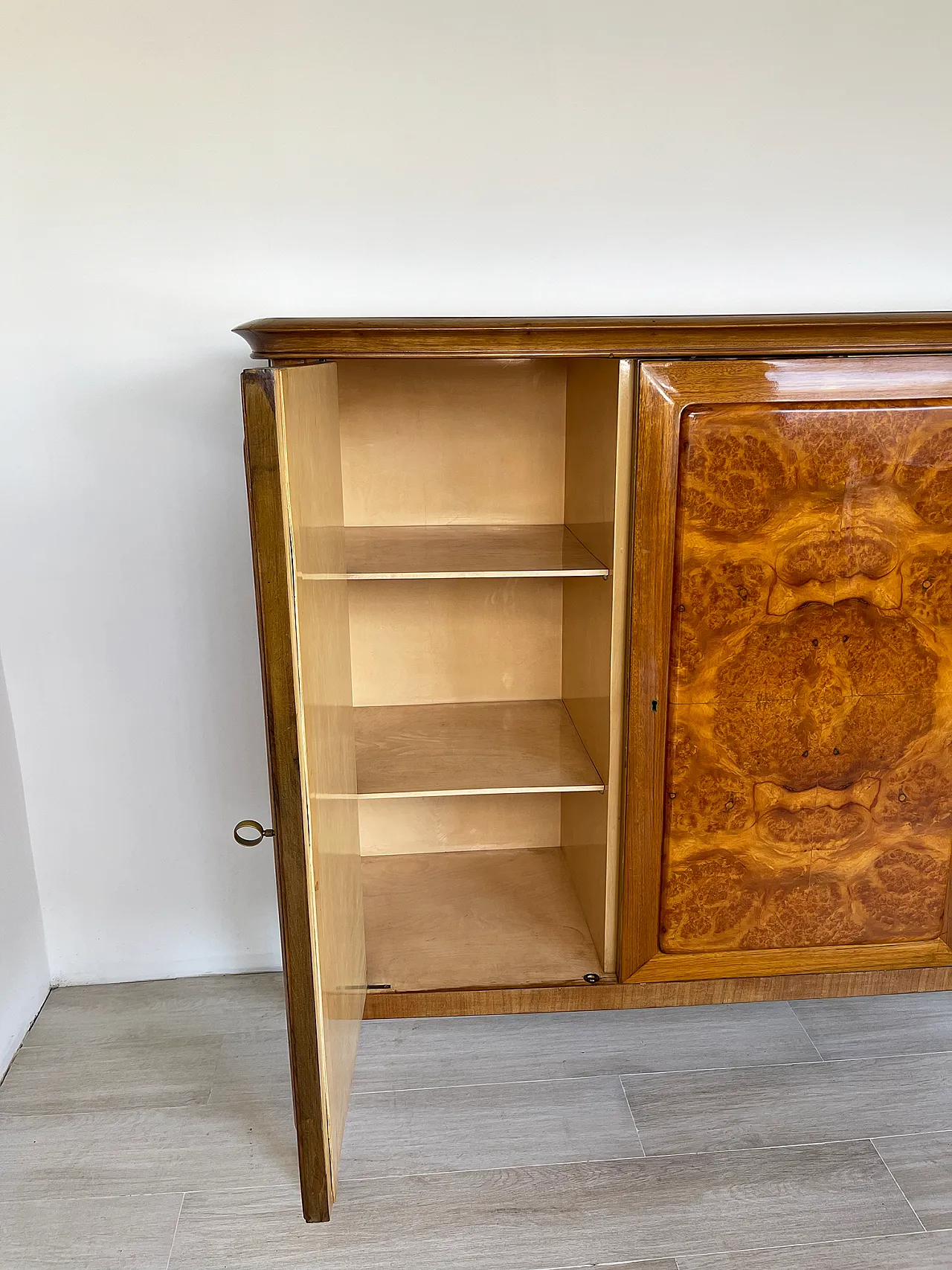 Mid-century Cantu burl walnut by AB Vighizzolo mobili , 60s 21