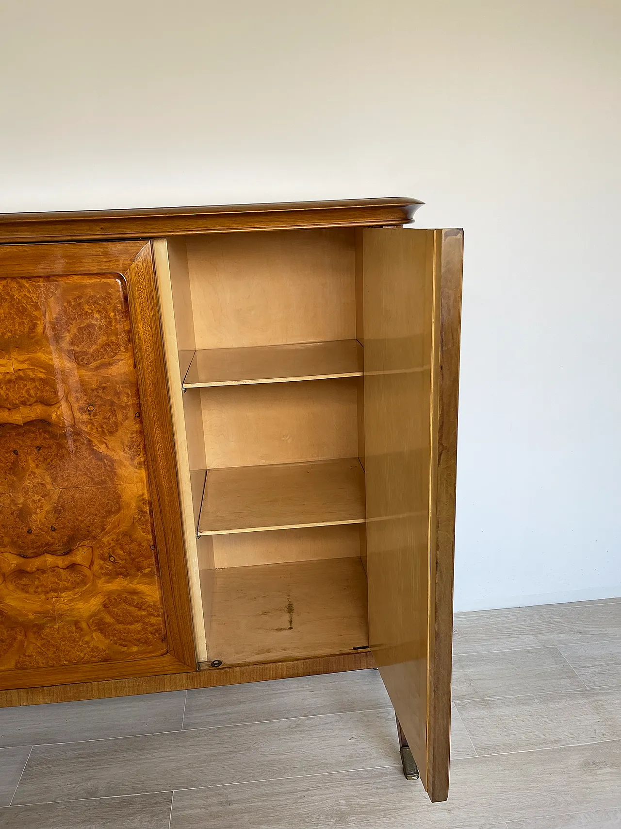 Mid-century Cantu burl walnut by AB Vighizzolo mobili , 60s 22