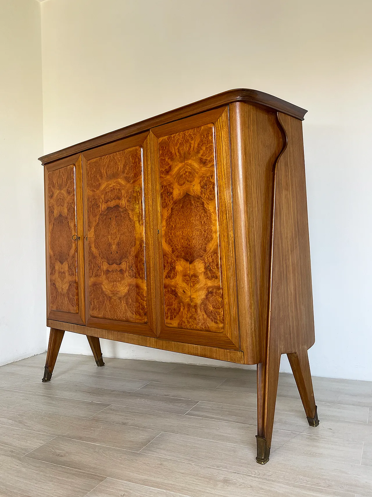 Mid-century Cantu burl walnut by AB Vighizzolo mobili , 60s 27