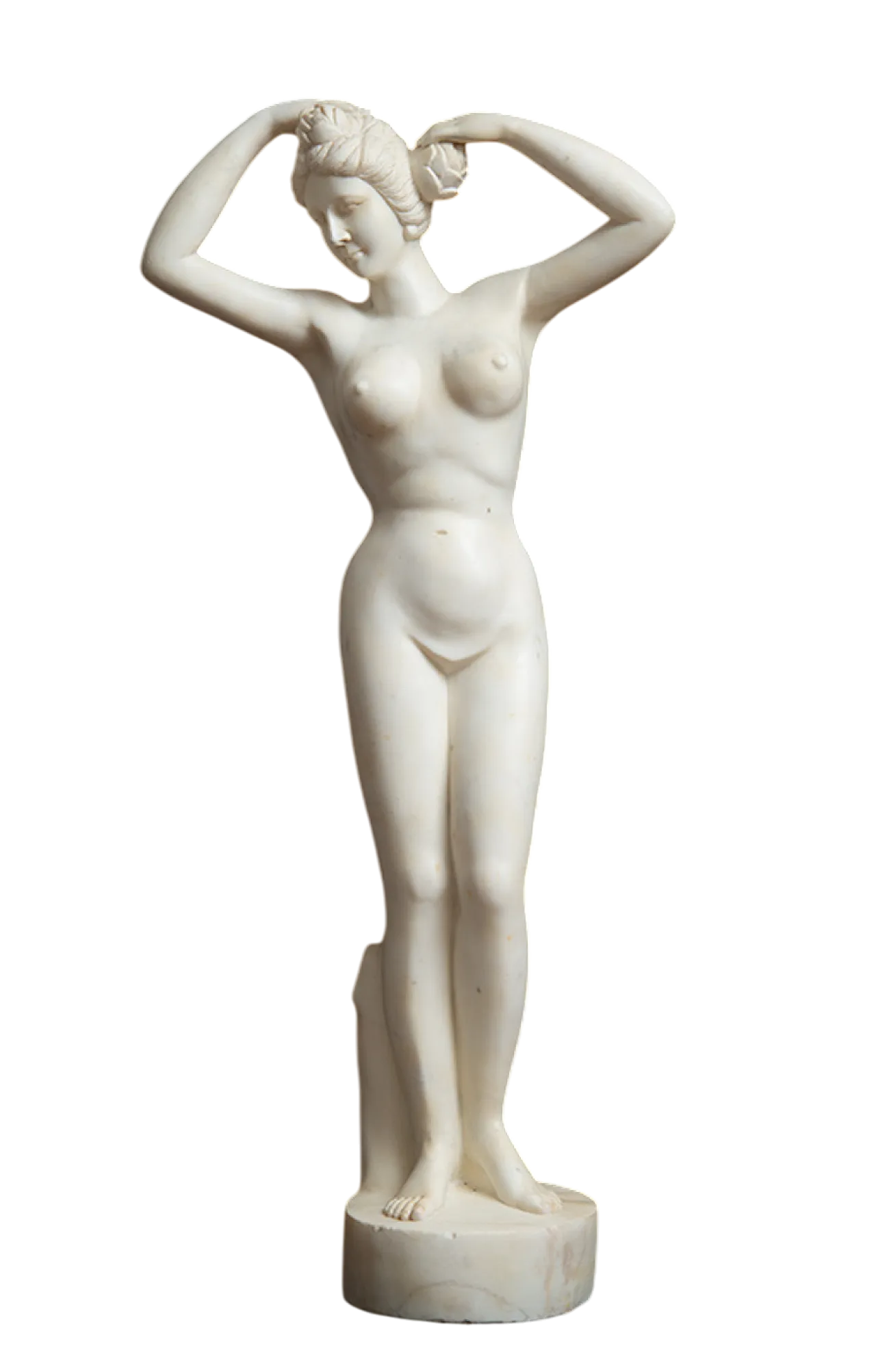 Statuary female sculpture in white marble,  Rome, 19th century 8