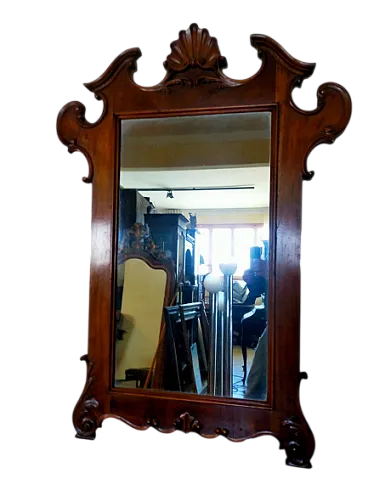 Louis Philippe carved walnut mirror, late 19th century